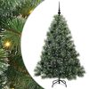 vidaXL Brad de Crăciun artificial cu 150 LED Verde 150 cm PE și PVC
