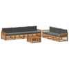 vidaXL Set de canapele de exterior 8 buc. Natural și Antracit