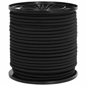 vidaXL Cords bungee 4 mm Negru PP și cauciuc