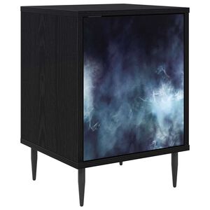 vidaXL Dulap de noapte RAALTE Stejar Negru 36 x 33 x 51 cm