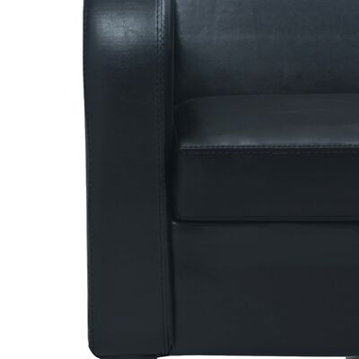 vidaXL Set canapea 2 buc. Piele artificială Negru