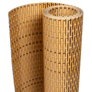 vidaXL Paravan Balcon Maro Deschis 300x100 cm Poly Rattan