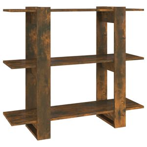 vidaXL Bibliotecă/Separator cameră, stejar fumuriu, 100x30x87 cm