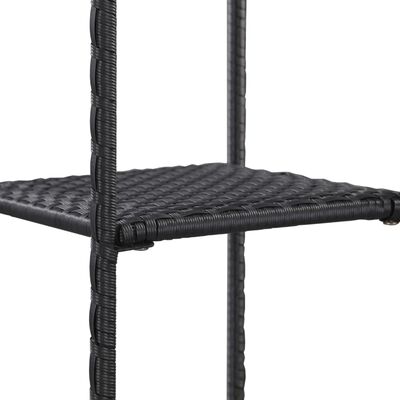vidaXL Raft de depozitare, negru, 30 x 30 x 150 cm, poliratan