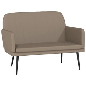 vidaXL Bancă, cappuccino , 107x80x81 cm, piele ecologică