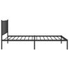 vidaXL Cadru de pat din metal cu tăblie, negru, 107x203 cm