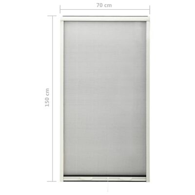 vidaXL Plasă de insecte pentru ferestre tip rulou, alb, 70x150 cm