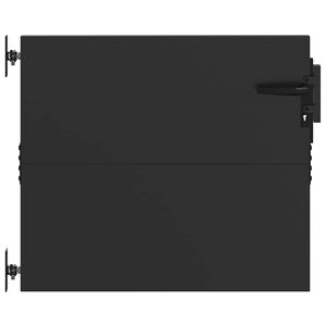 vidaXL Poartă de grădină Negru 85 x 100 cm Oțel vopsit &icirc;n pulbere