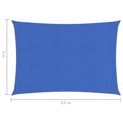 vidaXL Pânză parasolar, albastru, 2x4,5 m, HDPE, 160 g/m²