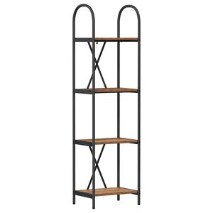 vidaXL Raft pentru cărți 4 niveluri 40 x 30 x 146 cm Lemn prelucrat