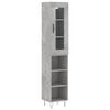 vidaXL Dulap &icirc;nalt, gri beton, 34,5x34x180 cm, lemn prelucrat