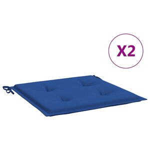 vidaXL Perne scaune grădină 2 buc. albastru 40x40x4 cm țesătură Oxford