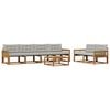 vidaXL Set de canapele de exterior 7 buc. Natural și gri deschis