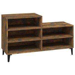 vidaXL Pantofar, stejar fumuriu, 102x36x60 cm, lemn prelucrat