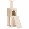 vidaXL Copac pentru pisici cu st&acirc;lpi de zg&acirc;riere din sisal Crem 146 cm