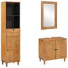 vidaXL Set de mobilier pentru baie 3 buc. Maro Lemn prelucrat