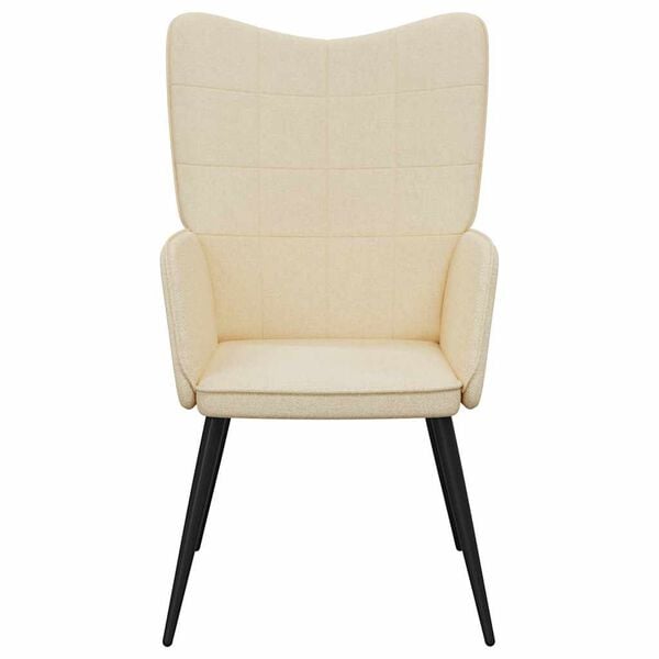 vidaXL Scaun de relaxare, crem, material textil
