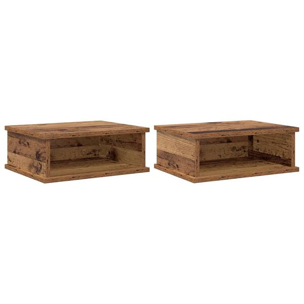 vidaXL Noptieră 2 pcs Lemn vechi 40 x 31 x 15 cm Lemn compozit
