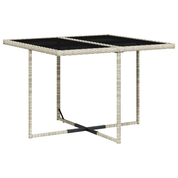 vidaXL Set mobilier de grădină cu perne, 5 piese gri deschis poliratan