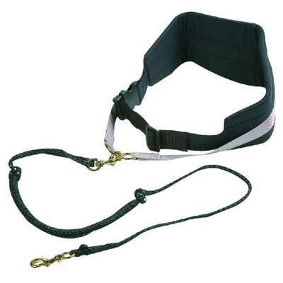 FLAMINGO Zgardă pentru câine cu lesă elastică Canicross negru