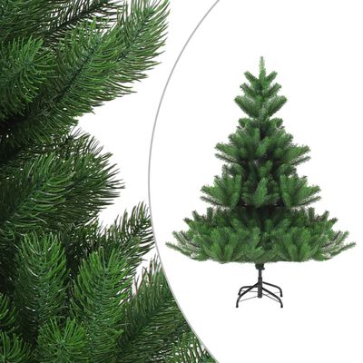 vidaXL Pom Crăciun artificial brad Nordmann LED&globuri verde 210 cm