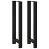 vidaXL Picioare masă de bar, negre, 2 buc., 40x(110-111) cm, oțel