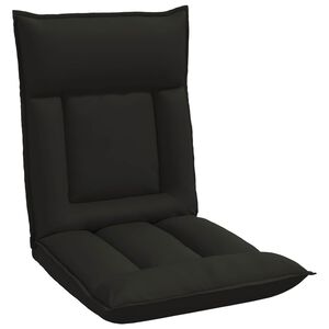 vidaXL Fotoliu reglabil Negru Piele artificială