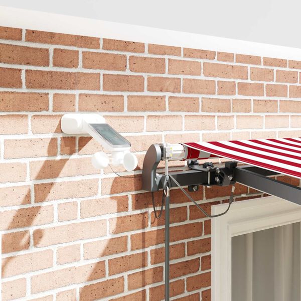 vidaXL Țesătură pentru copertină cu Roșu și Alb 350 x 250 cm Poliester