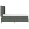 vidaXL Pat cu arcuri cu saltea cu headboard Gri 140 x 200 cm țesătură