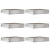 vidaXL Margine pentru gazon 6 pcs Argintiu 60 x 60 x 13 cm