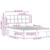 vidaXL Cadru de pat cu tăblie tapițată cu headboard Negru 140 x 200 cm