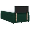 vidaXL Pat box spring cu saltea, verde &icirc;nchis, 120x190 cm, catifea