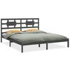 vidaXL Cadru de pat, gri, 160x200 cm, lemn masiv