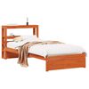 vidaXL Cadru de pat cu headboard Maroniu cerat Lemn de pin masiv