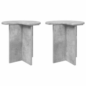 vidaXL Masă laterală 2 pcs Gri Beton &Oslash; 39 x 38 cm Lemn prelucrat