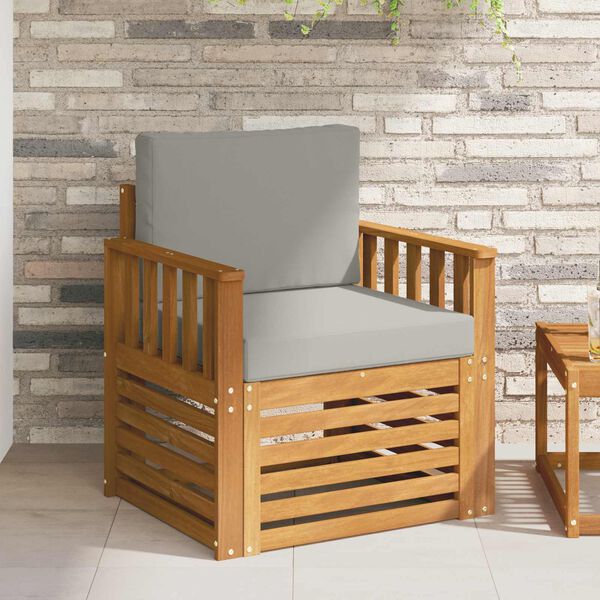 vidaXL Set de canapele de exterior cu pernă natural 71 x 63 x 73 cm
