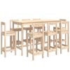 vidaXL Set mobilier de bar, 9 piese, lemn masiv de pin