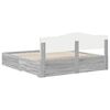 vidaXL Cadru de pat cu headboard Gri Sonoma 200 x 200 cm Lemn compozit
