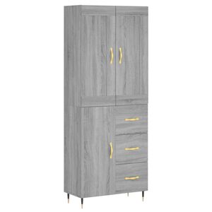 vidaXL Dulap &icirc;nalt, gri sonoma, 69,5x34x180 cm, lemn compozit