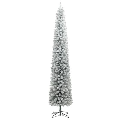 vidaXL Brad de Crăciun subțire 300 LED-uri și zăpadă 300 cm