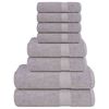 vidaXL Set prosoape FROGN 8 piese, gri, 360 g/m&sup2;