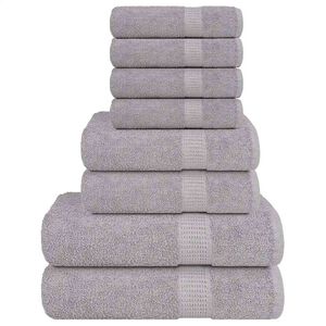 vidaXL Set prosoape FROGN 8 piese, gri, 360 g/m&sup2;