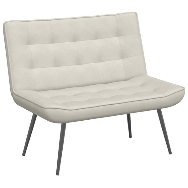 vidaXL Bancă cremă 110x74x84 cm catifea