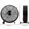 vidaXL Ventilator industrial cu tambur, negru, 77 cm, 240 W
