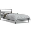 vidaXL Cadru de pat, gri sonoma, 75x190 cm, lemn prelucrat și metal