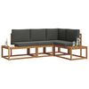 vidaXL Set de canapele de exterior 4 Bucată Natural și Antracit