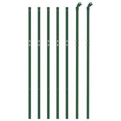 vidaXL Gard plasă de sârmă verde 0,8x10 m, oțel galvanizat