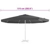 vidaXL Pânză de schimb umbrelă de soare de exterior, antracit, 515 cm