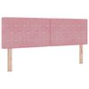 vidaXL Pat cu arcuri cu saltea cu headboard Roz 190 x 140 cm Catifea