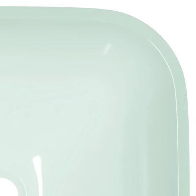 vidaXL Chiuvetă din sticlă, alb, 42x42x14 cm